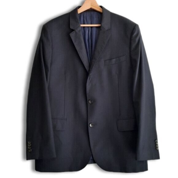 SACOOR BROTHERS Other - SACOOR BROTHERS Portugal Super 130's Virgin Wool Blazer Jacket Navy Men's Sz 42